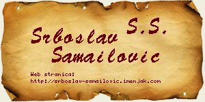 Srboslav Samailović vizit kartica